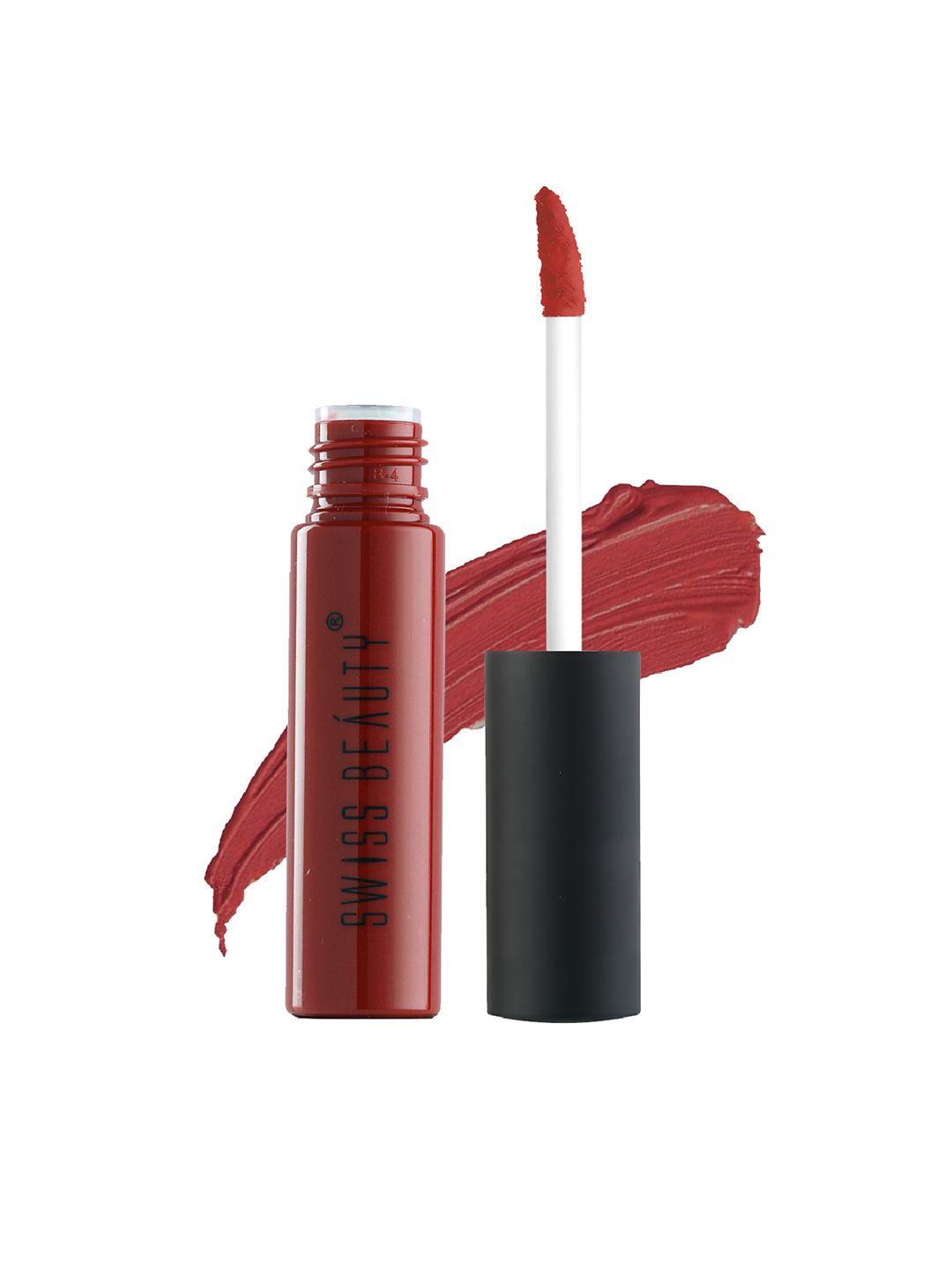 swiss beauty soft matte lip cream - 24 blood red