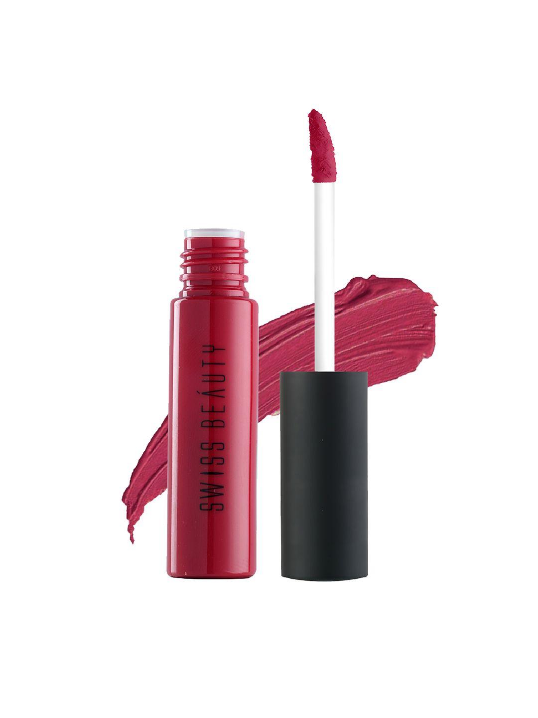 swiss beauty soft matte liquid lipstick - pure red 06