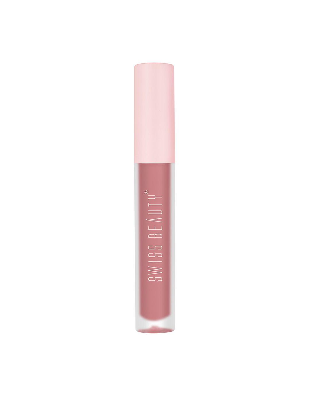 swiss beauty super matte liquid lipstick 3.5 ml - beg for mauve