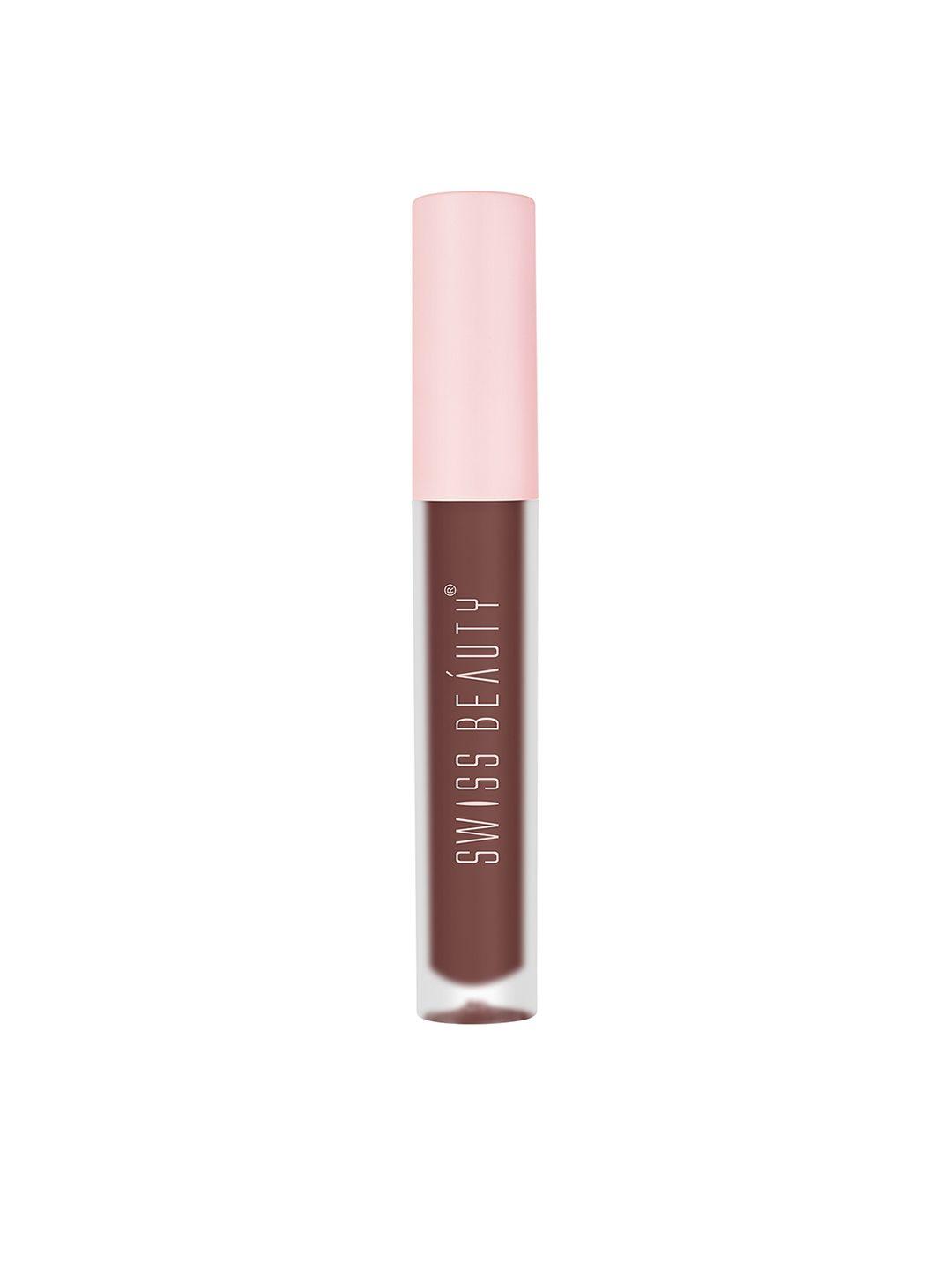 swiss beauty super matte liquid lipstick 3.5ml - black cherry