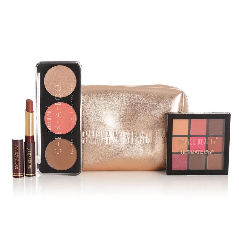swiss beauty ultimate everyday makeup kit - set of 4