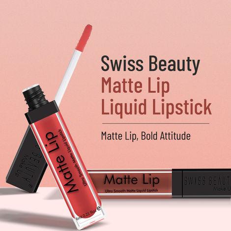 swiss beauty ultra smooth matte lip liquid lipstick color stay - real-nude (6 ml)