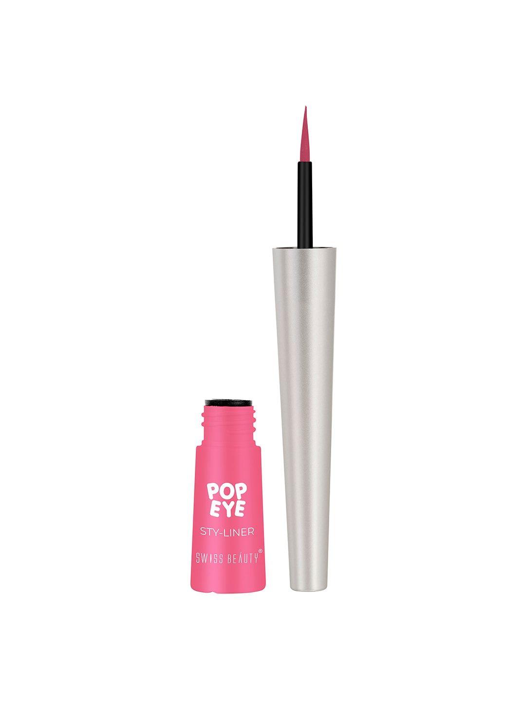 swiss beauty water-resistant pop eye sty-liner eyeliner - neon pink 02