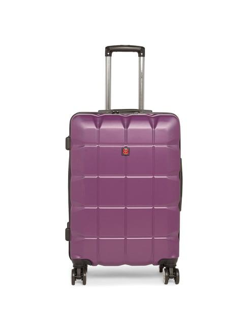 swiss brand friburg purple medium hard trolley bag - 24 cm