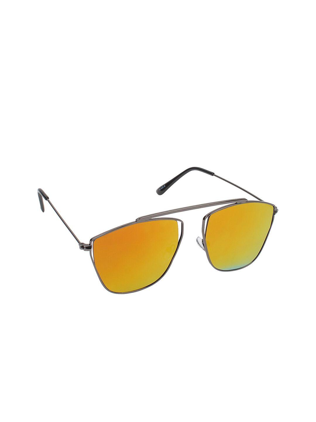swiss design unisex gold lens & black square sunglasses - sdsg21-1102409