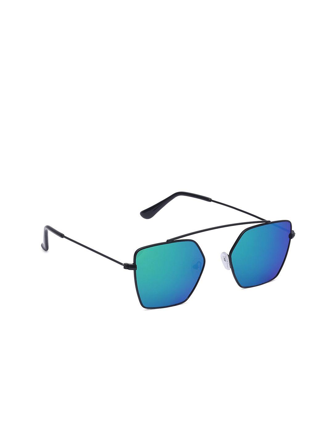 swiss design unisex green square sunglasses
