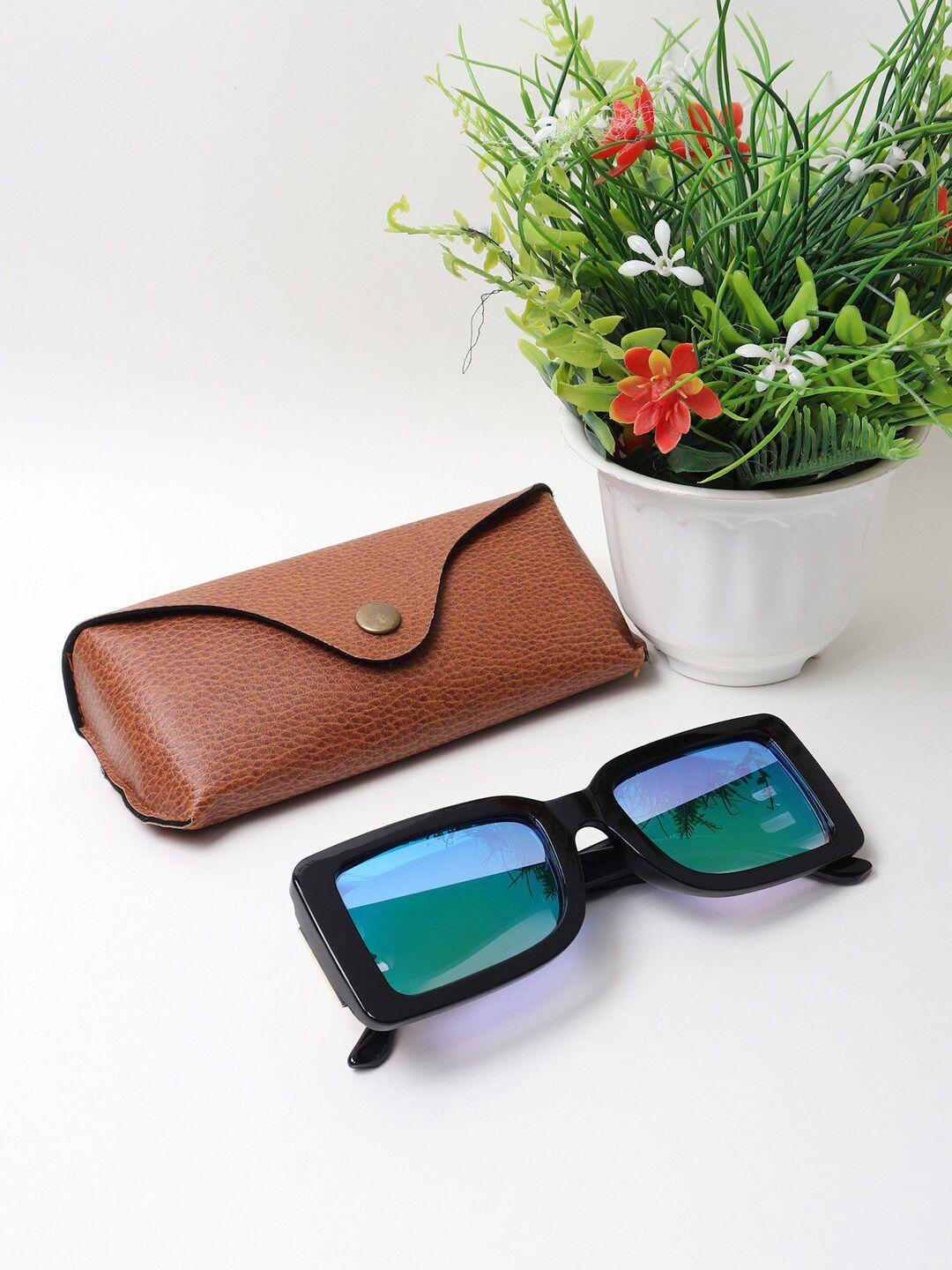 swiss design unisex mirrored lens & black wayfarer sunglasses with uv protected lens sdsg-