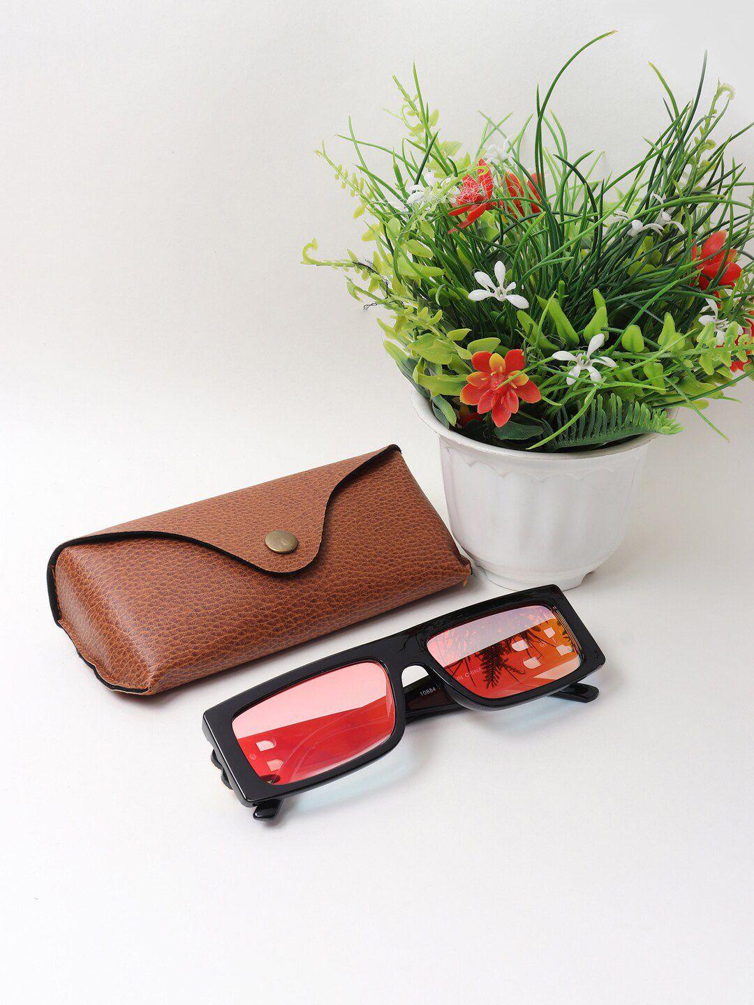 swiss design unisex mirrored lens & black wayfarer sunglasses with uv protected lens