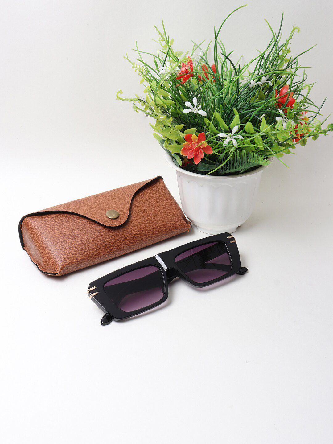 swiss design unisex purple lens & black wayfarer sunglasses sdsg-11945-07