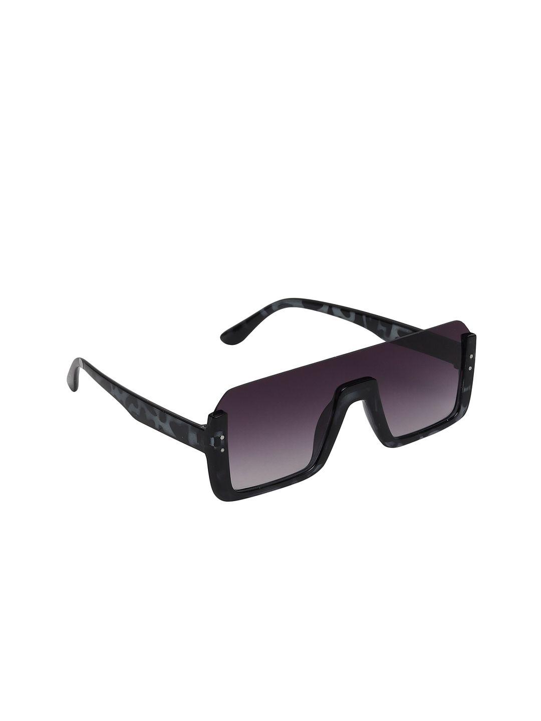 swiss design unisex purple lens & brown oversized sunglasses with uv protected lens