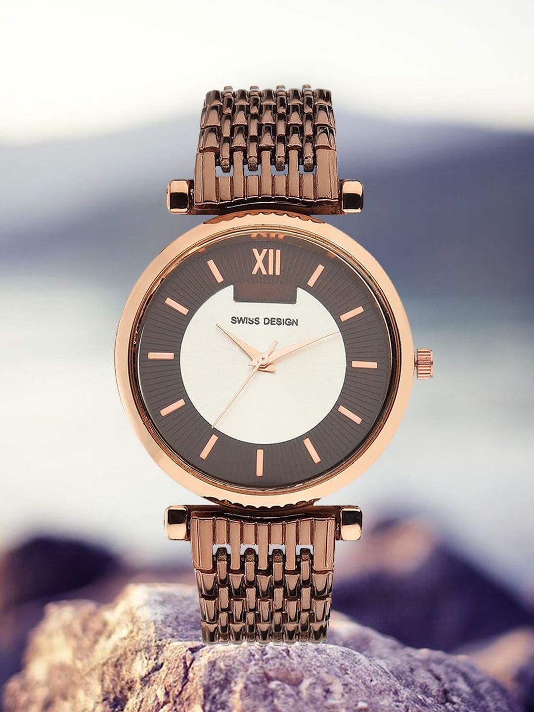 swiss design women textured dial & straps analogue watch sdwatch24-we3