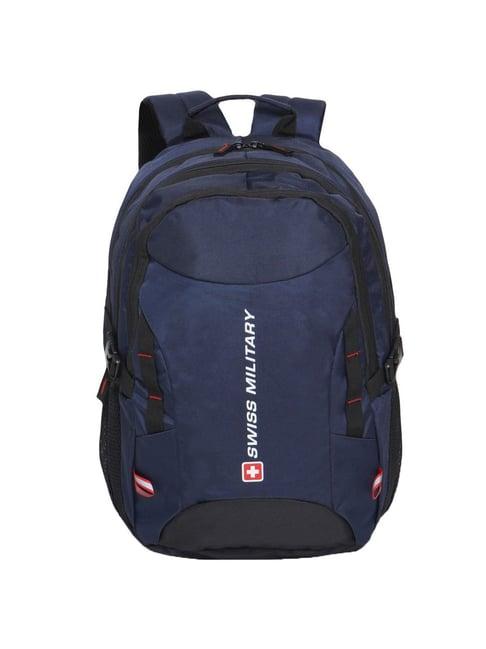 swiss military 27 ltrs blue large laptop backpack