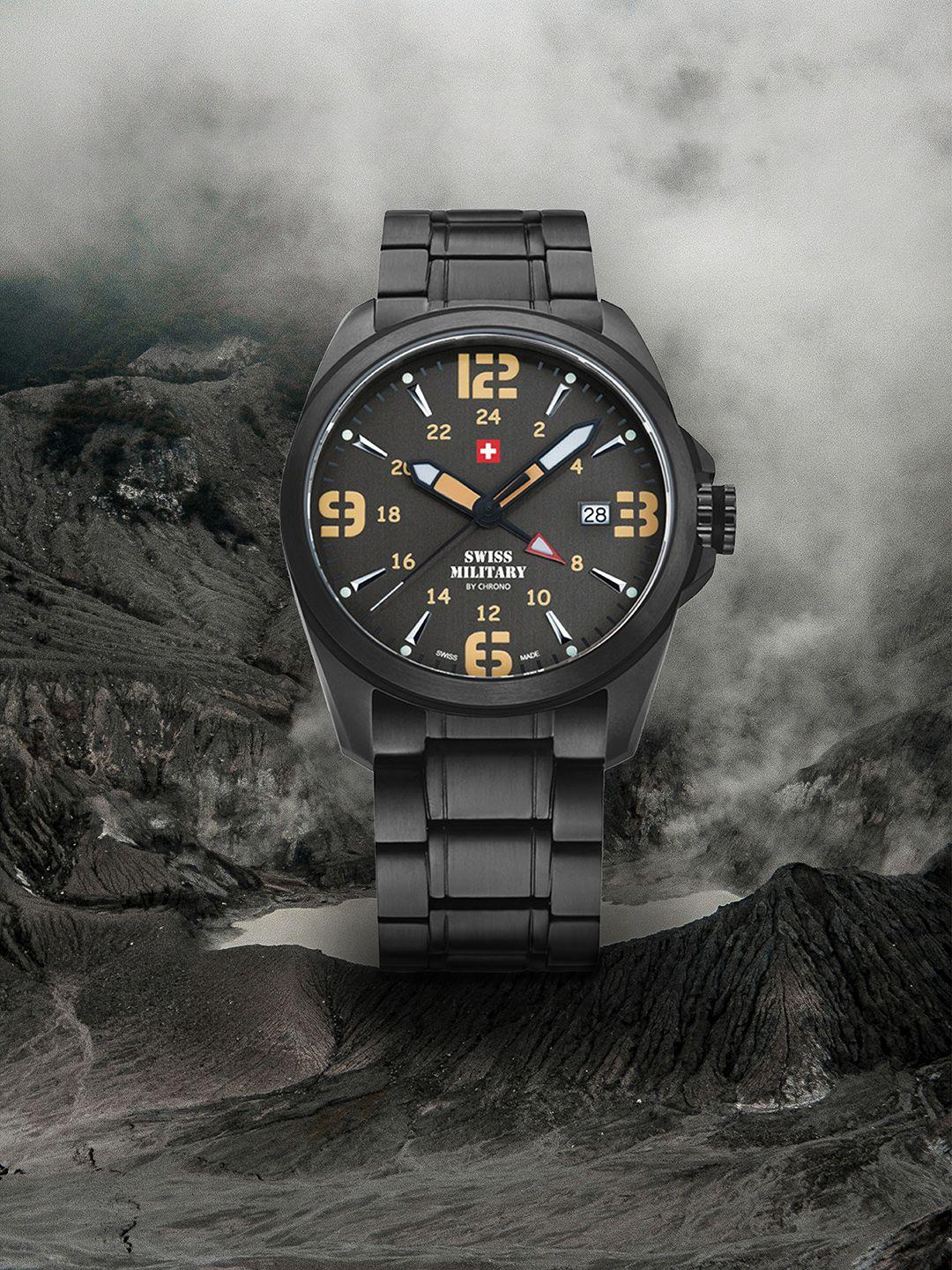 swiss military by chrono men black analogue watch