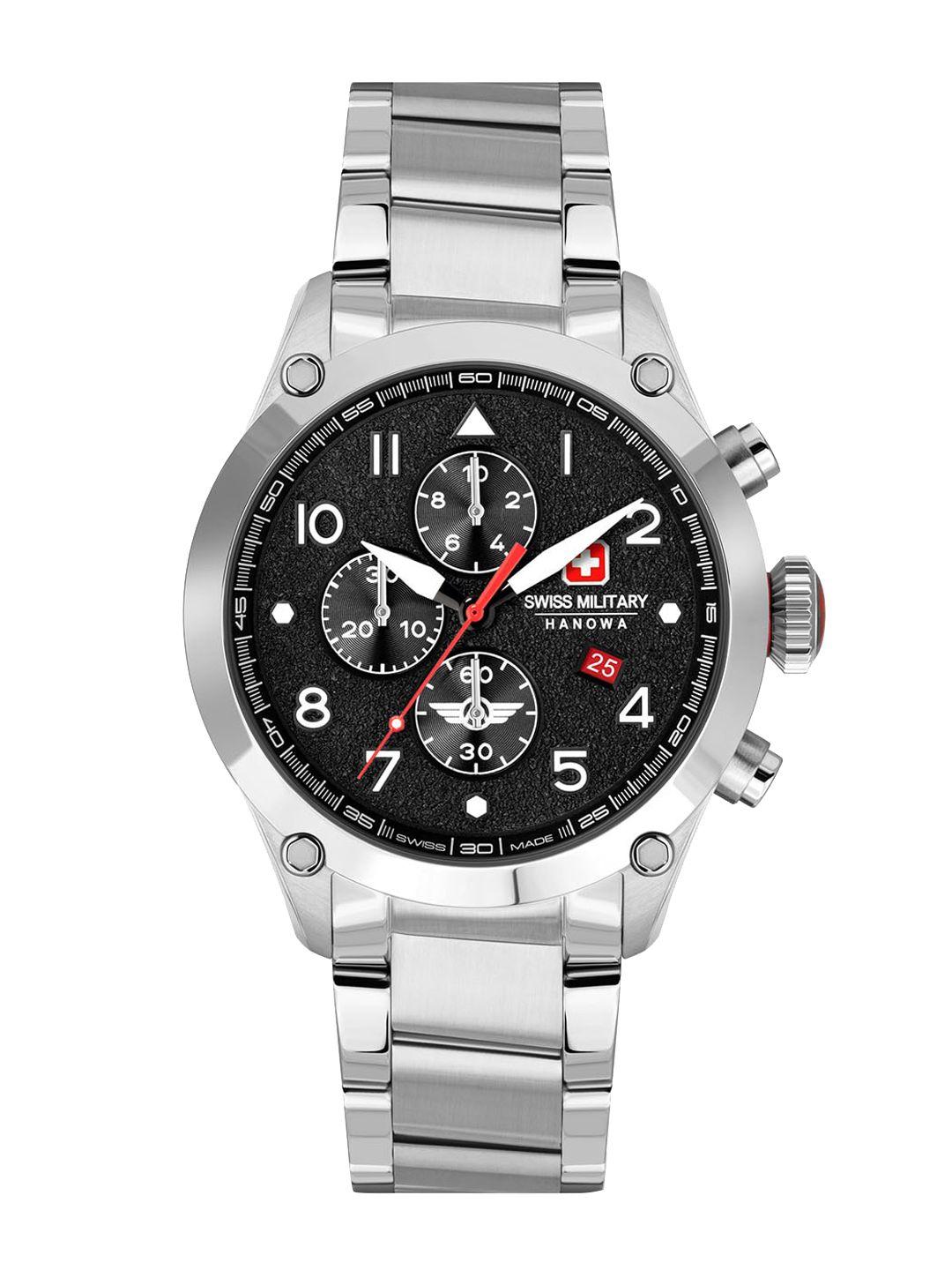 swiss military hanowa men bracelet style straps analogue chronograph watch smwgi2101501