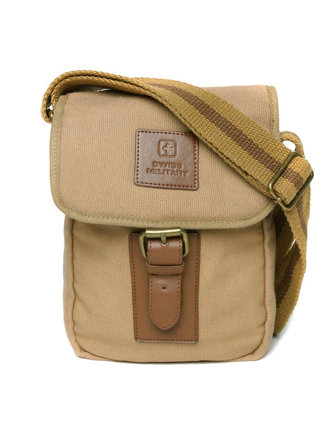 swiss military men light brown messenger bag