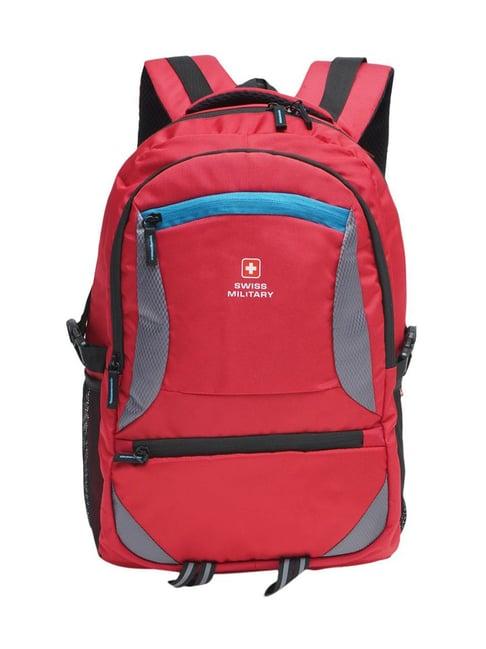 swiss military red backpack - 24 ltrs