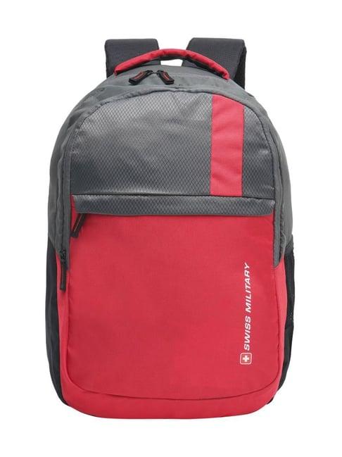 swiss military red backpack - 34 ltrs