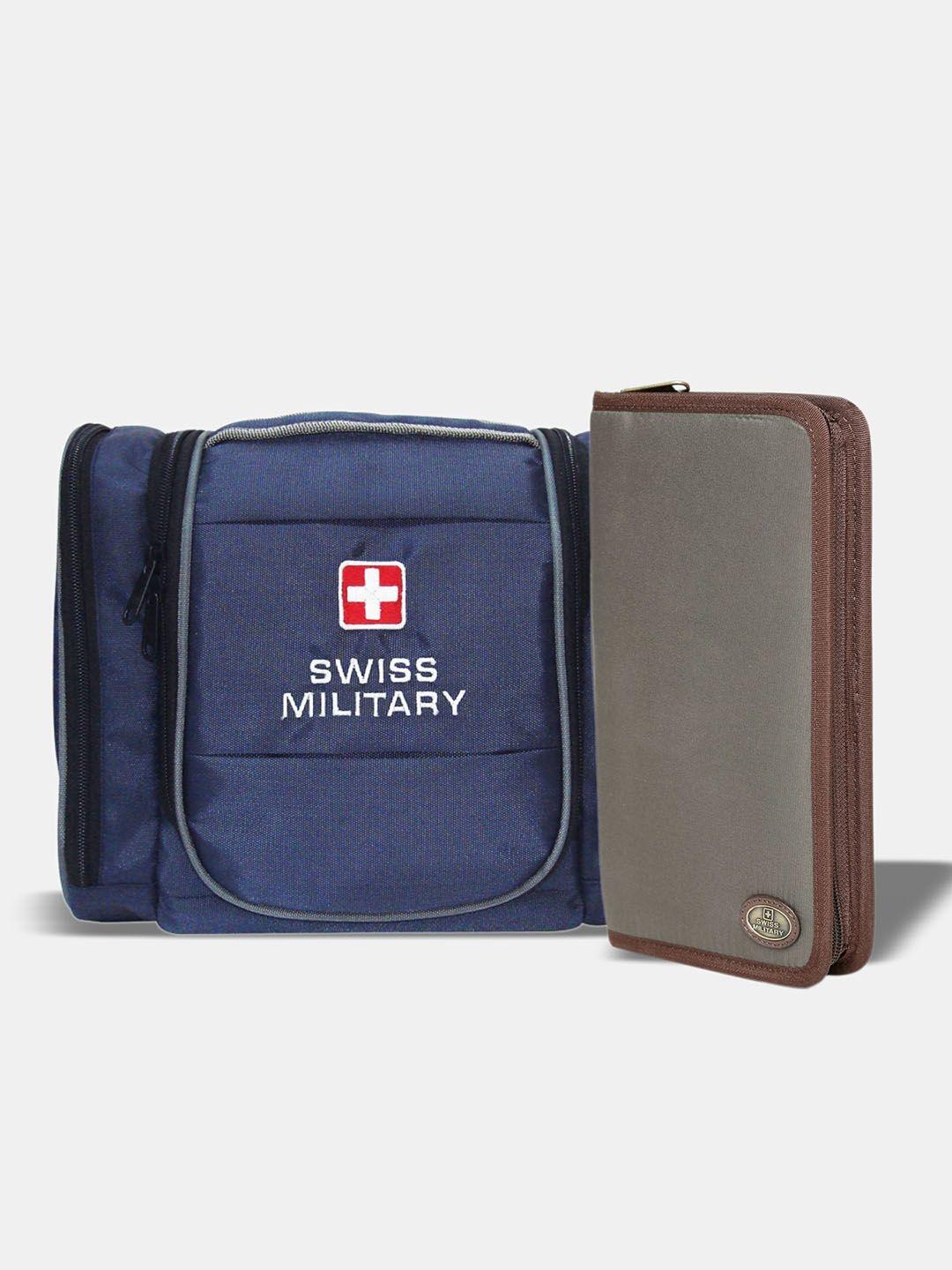 swiss military set of 2 textured travel accessory