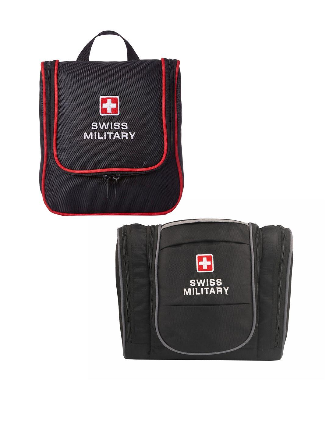 swiss military set of 2 water resistant toiletry bag