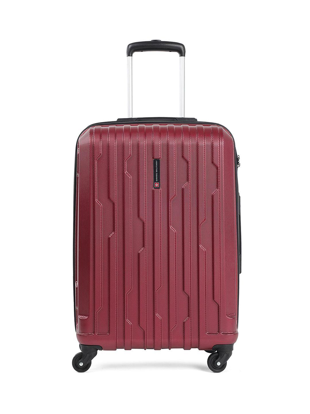 swiss military textured hard-sided cabin trolley suitcase