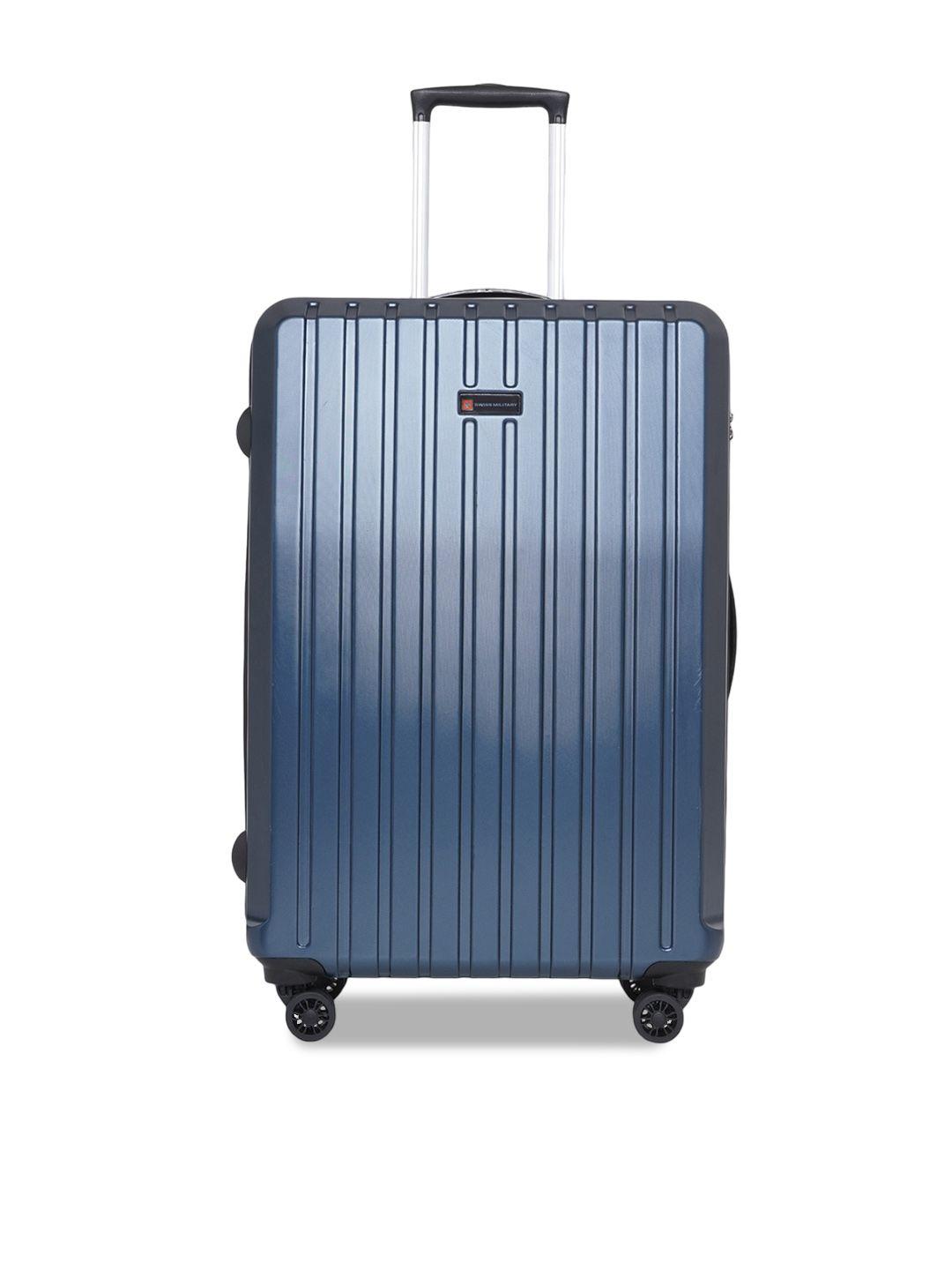 swiss military textured hard-sided medium trolley suitcase