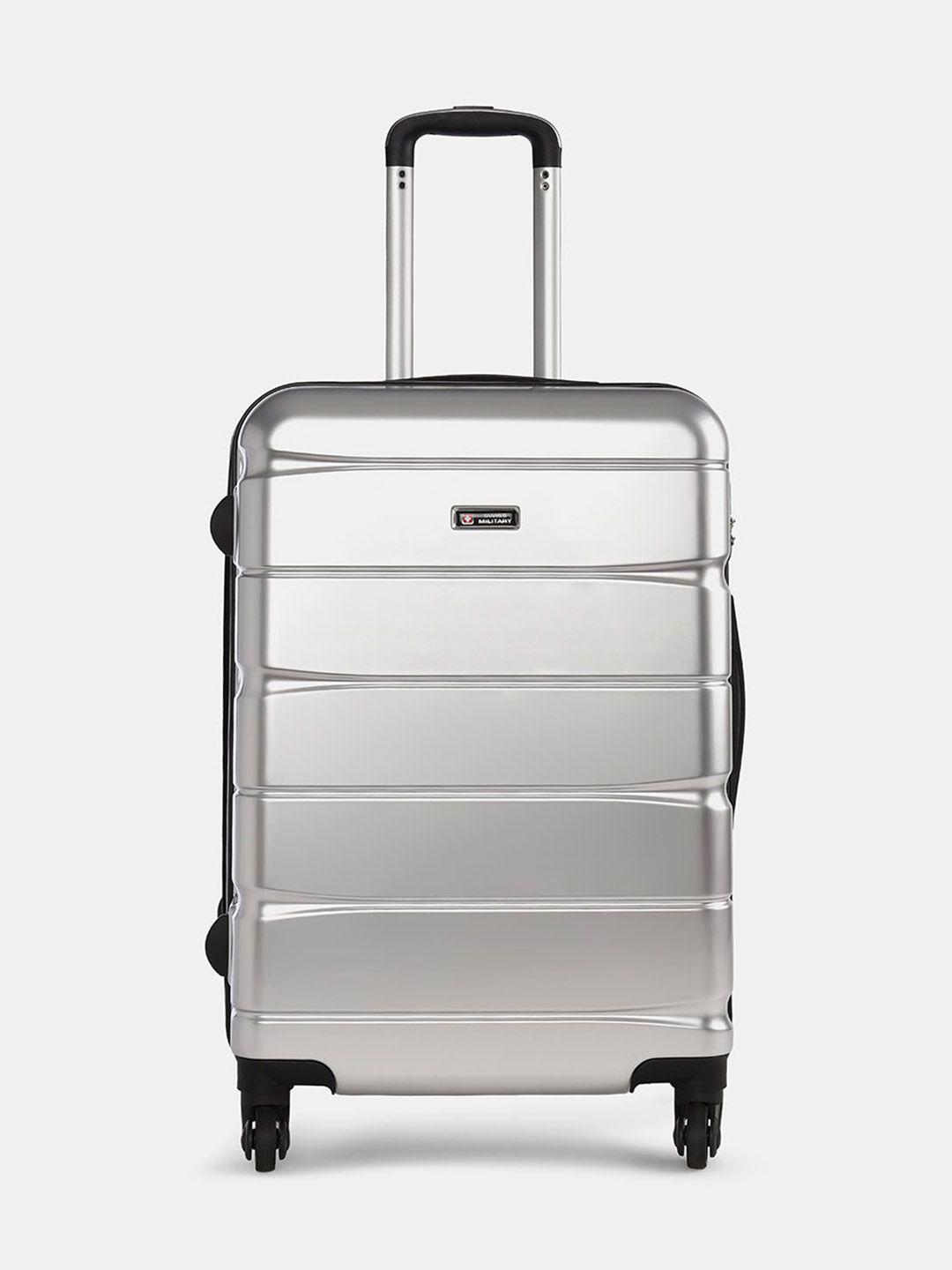 swiss military water resistant hard-sided trolley suitcase