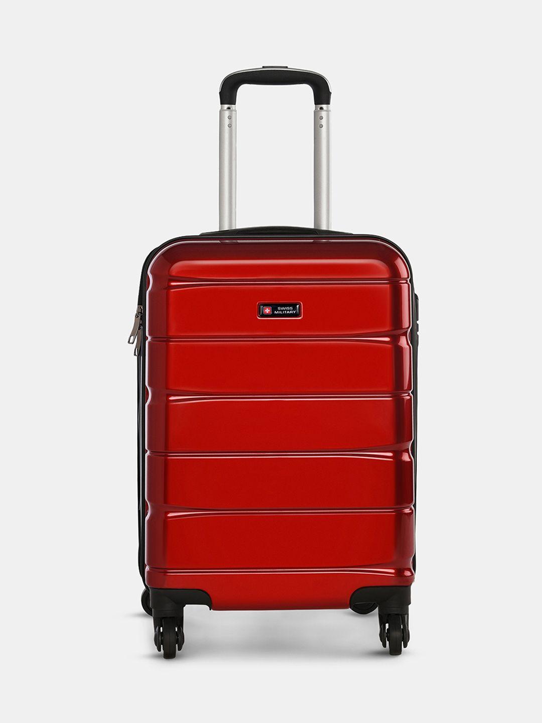 swiss military water resistant hard-sided trolley suitcase