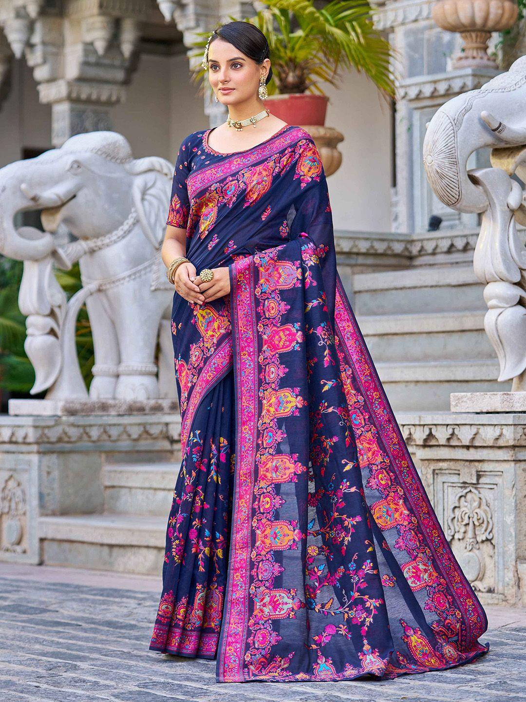 swornof floral woven design saree