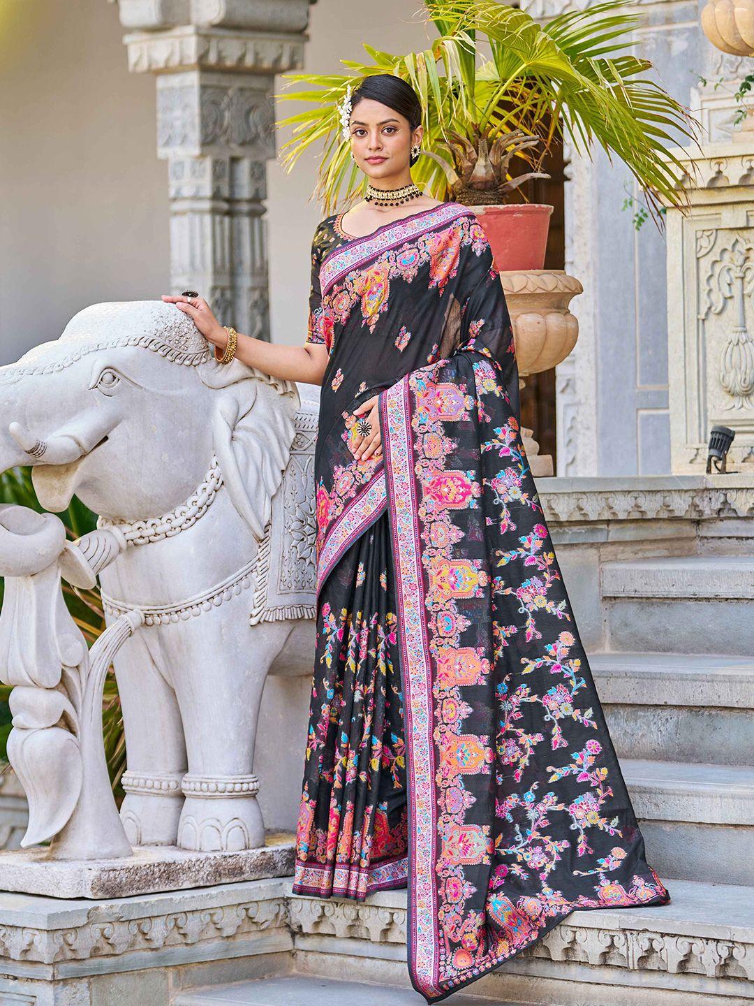 swornof floral woven design saree