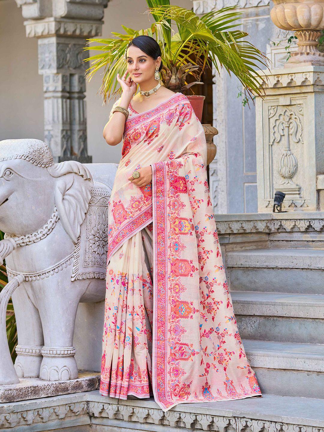 swornof floral woven design saree