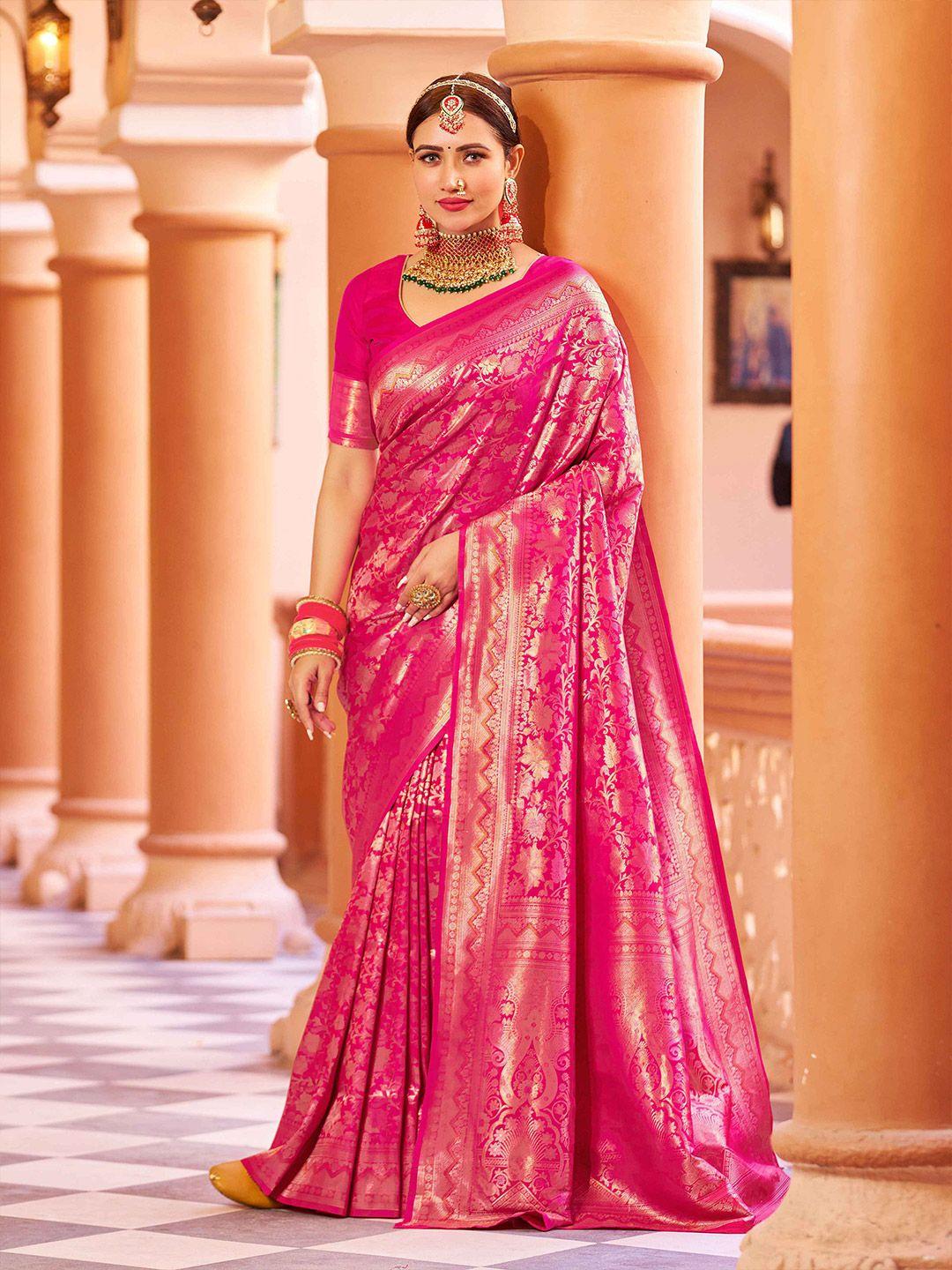 swornof woven design zari silk blend saree