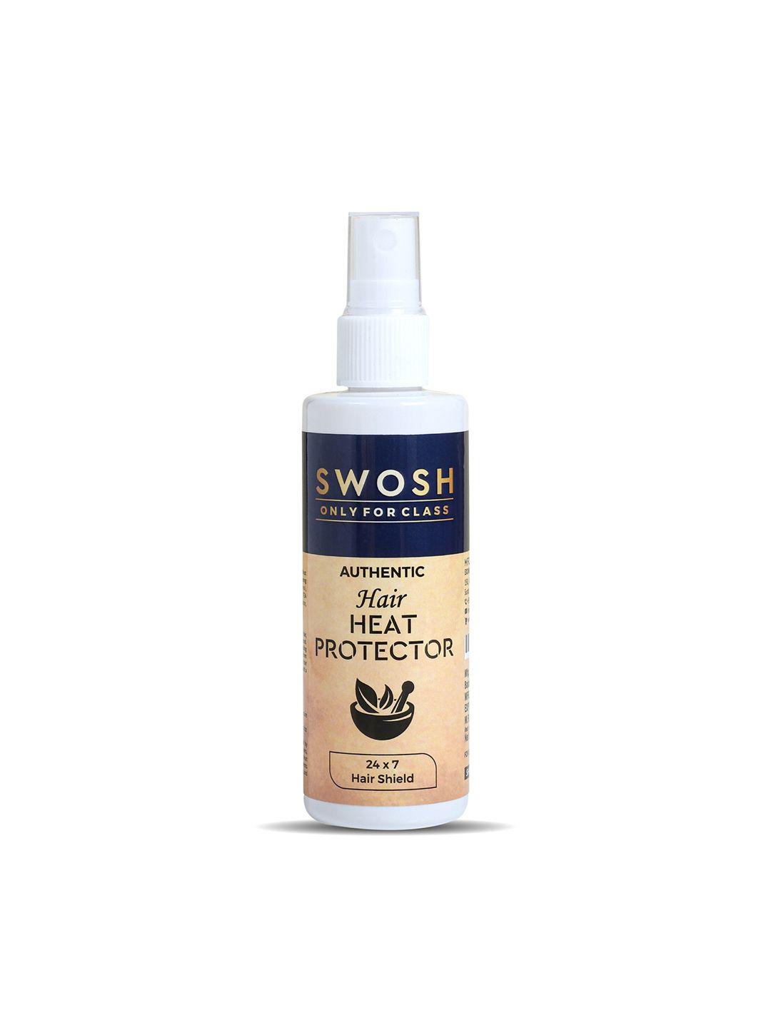 swosh authentic hair heat protector spray with keratin & argan oil - 100 ml