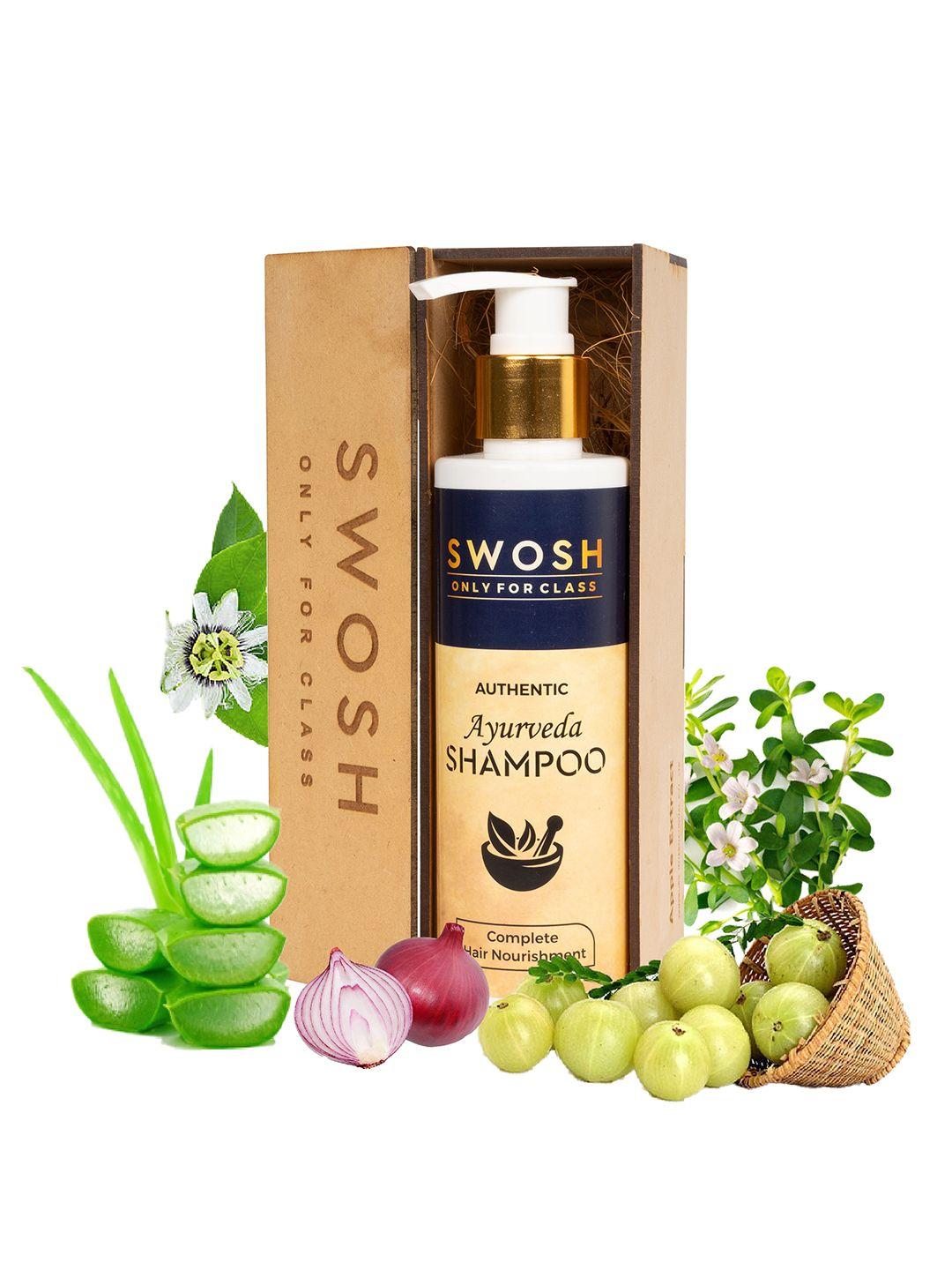 swosh ayurvedic shampoo with amla & aloe vera - 200 ml