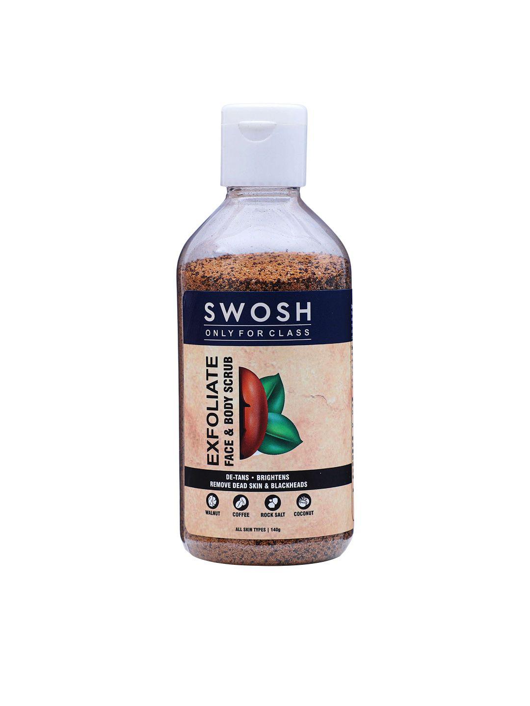 swosh exfoliating face & body scrub to remove dead skin - 140 g