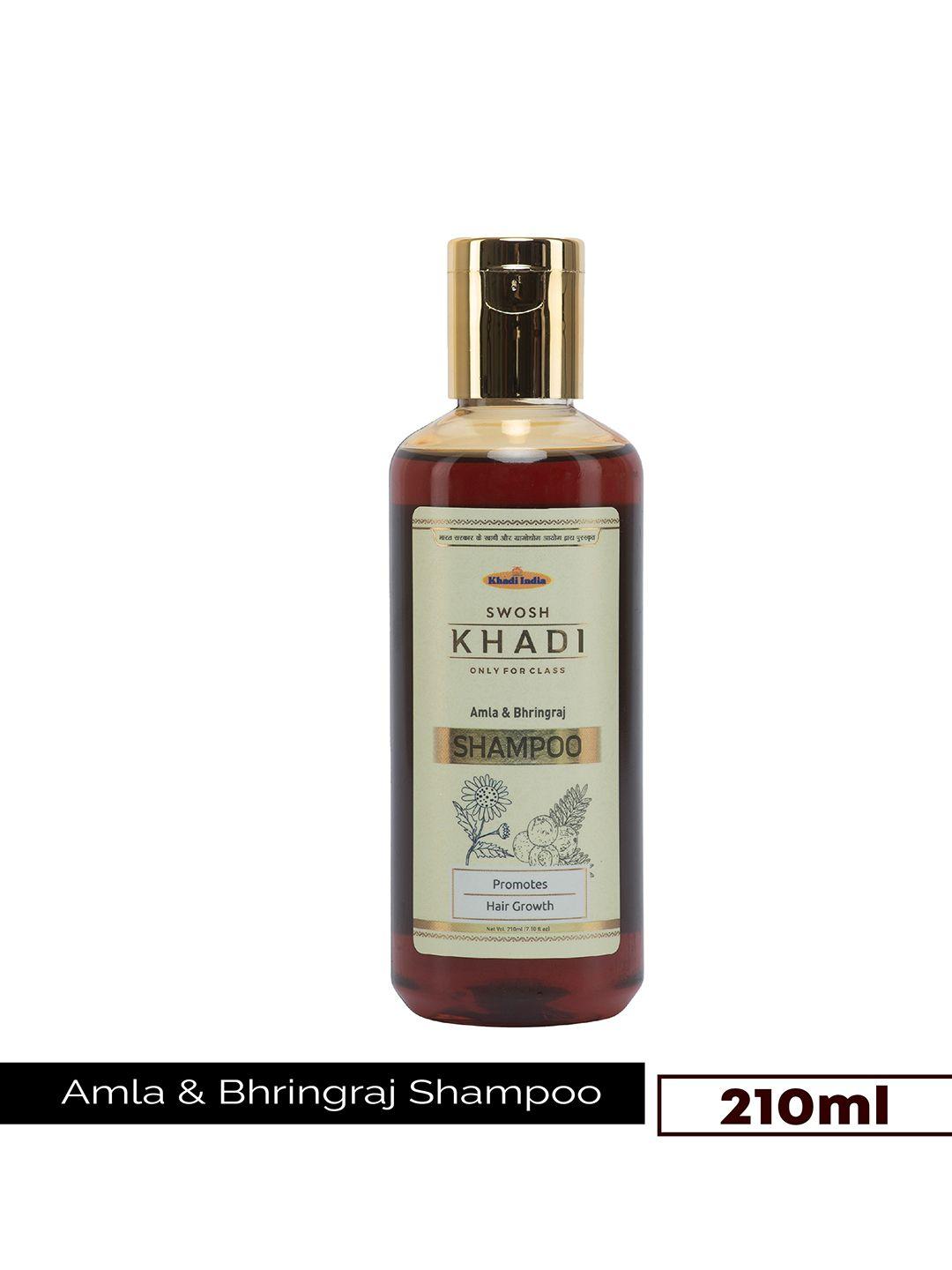 swosh khadi amla & bhringraj shampoo for hair growth - 210 ml