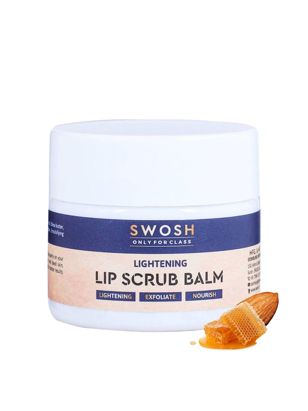 swosh lip scrub balm for lightening with beeswax & vitamin e - 20 gm