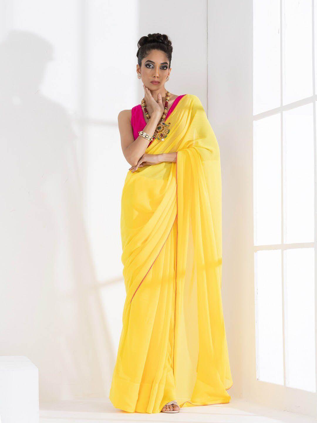 swtantra poly chiffon saree