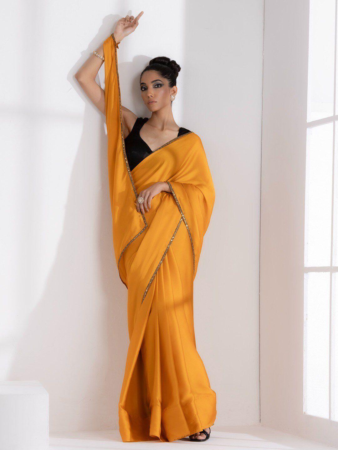 swtantra satin saree with lace