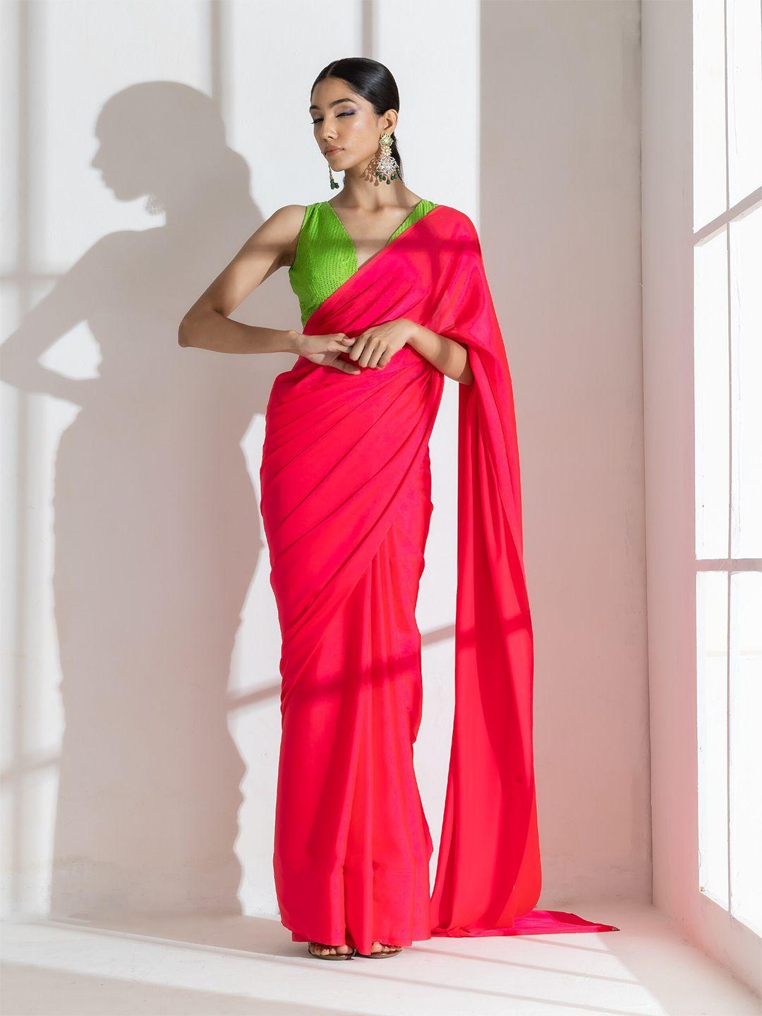 swtantra sequinned satin saree