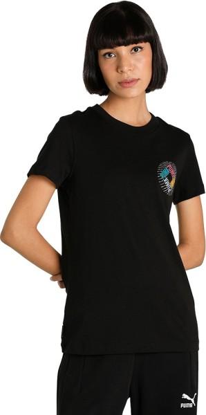 swxp graphic tee women graphic print crew neck cotton blend black t-shirt