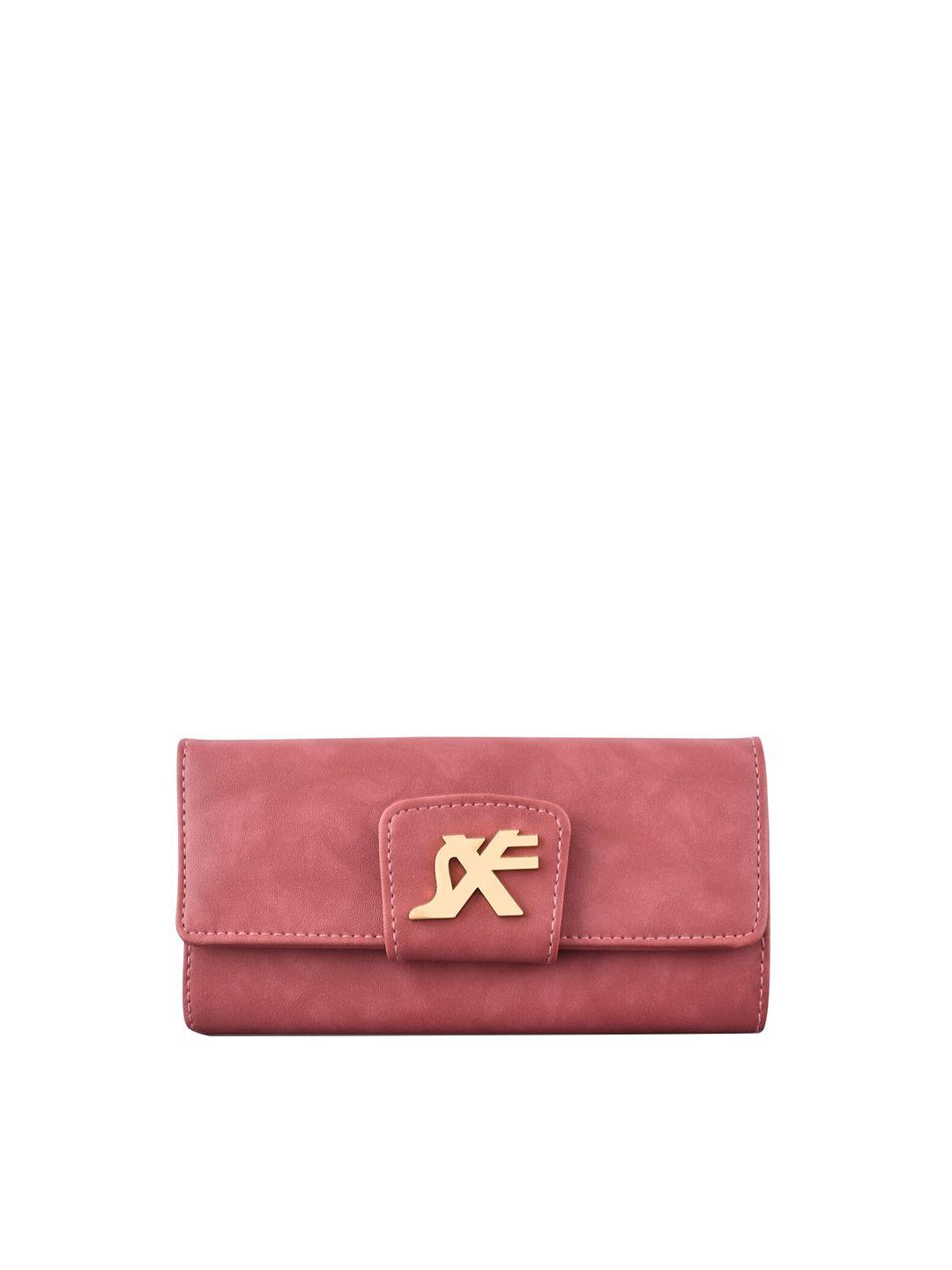 sxf speed x fashion pink & gold-toned purse clutch