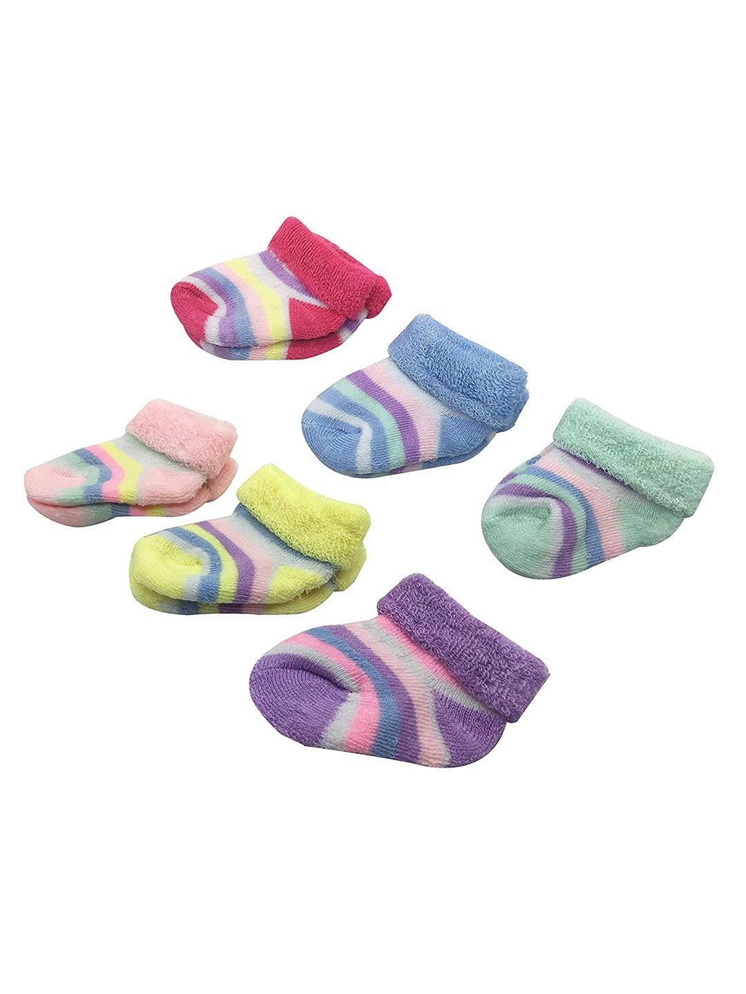 syga infant kids pack of 3 patterned cotton knee-length socks