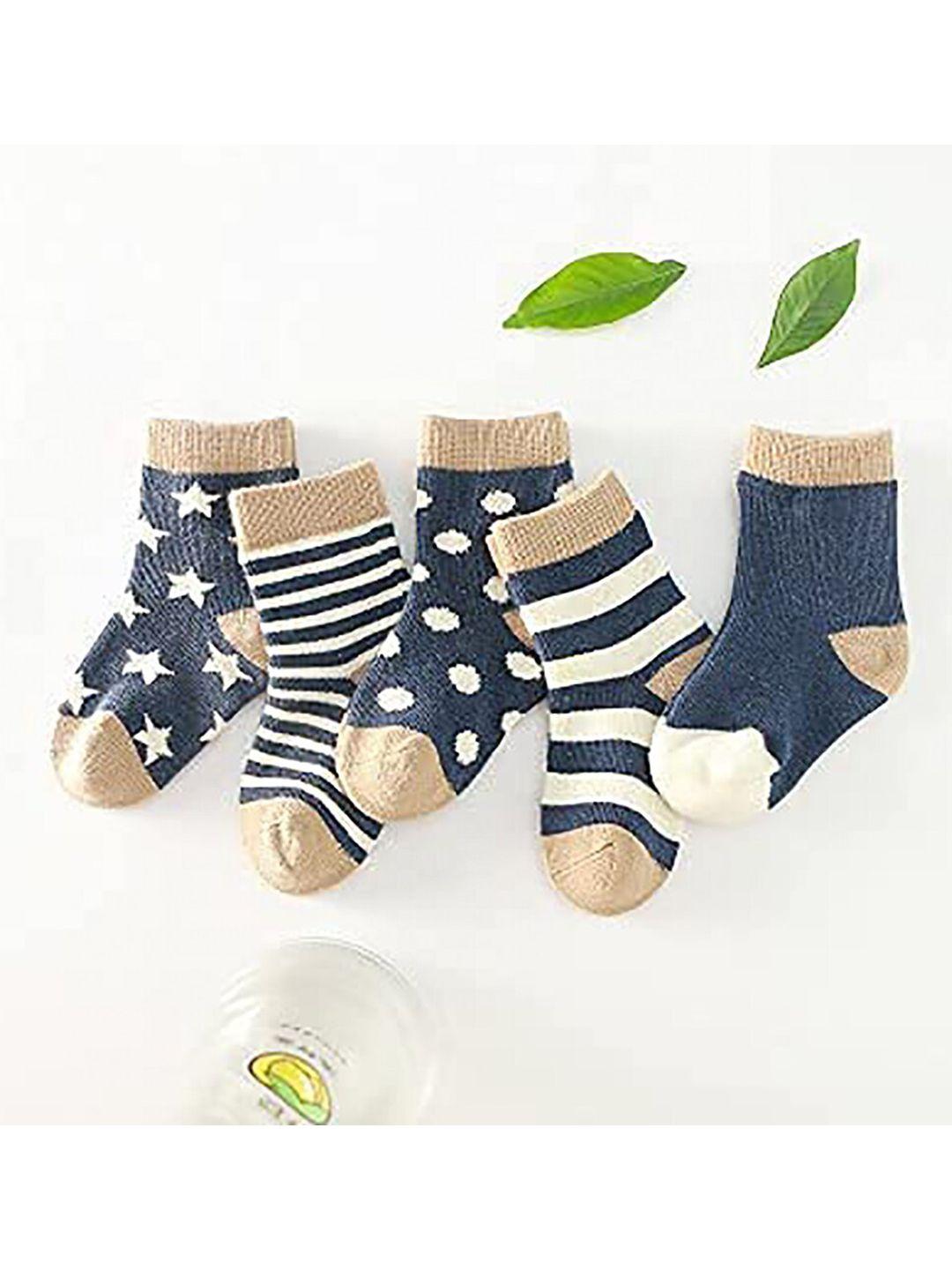 syga infant pack of 5 patterned organic cotton socks