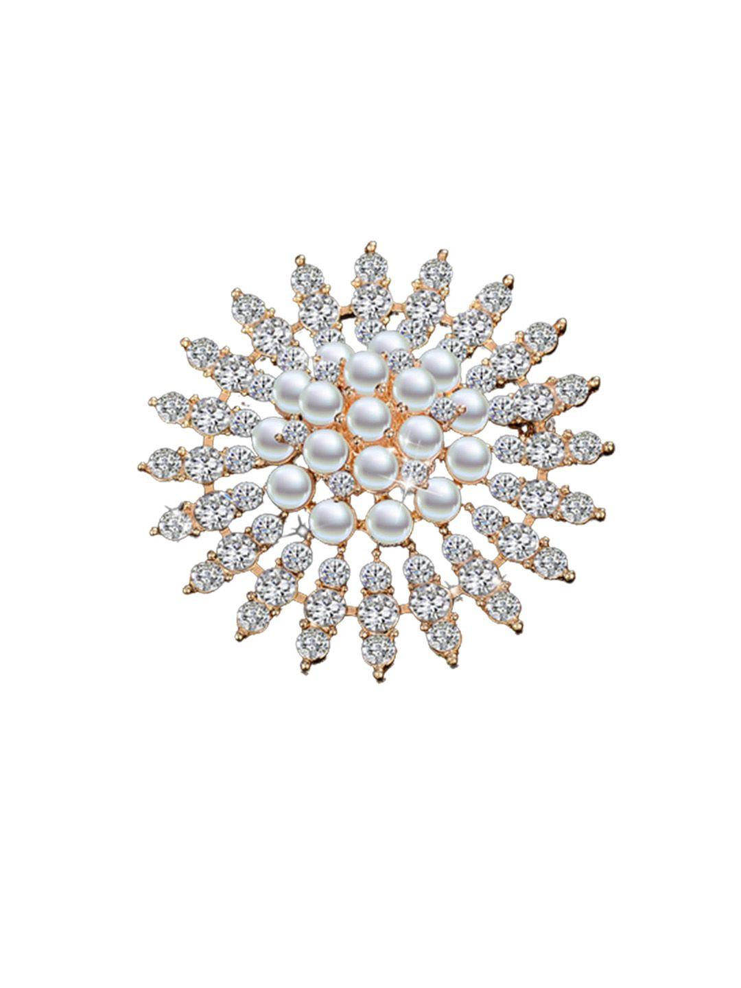 syga rhinestone studded brooch