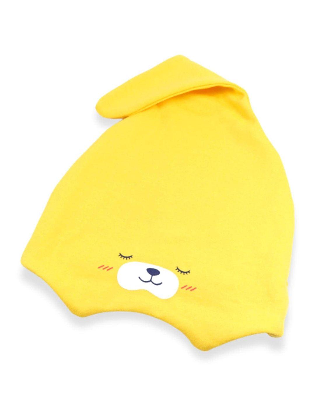 syga unisex kids yellow printed beanie