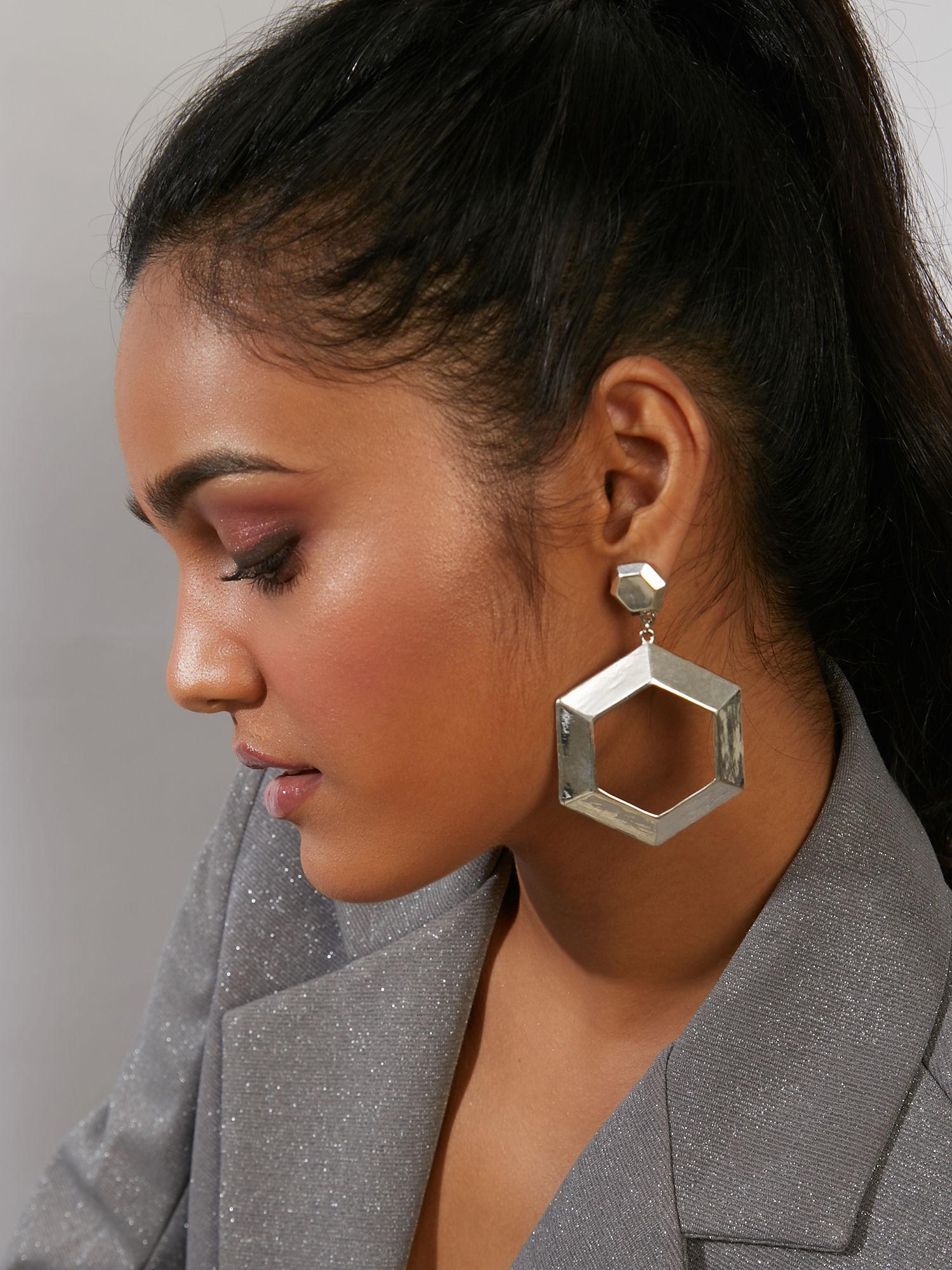 symmetrical drop earrings