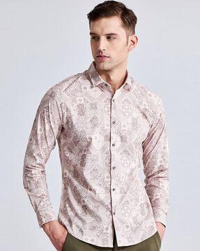 symmetry floral print regular fit shirt