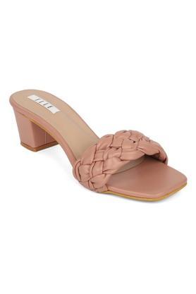 synthetic open back closure women casual wear sandals - pink
