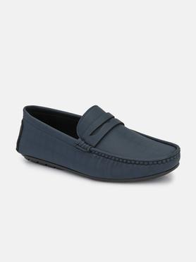 synthetic slip-on men's casual wear loafers - blue