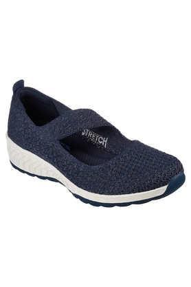 synthetic slip-on women's casual shoes - navy